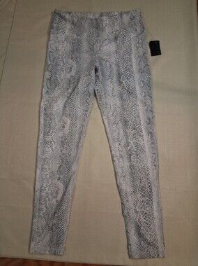 Mono B Light Gray Snake-Print Leggings